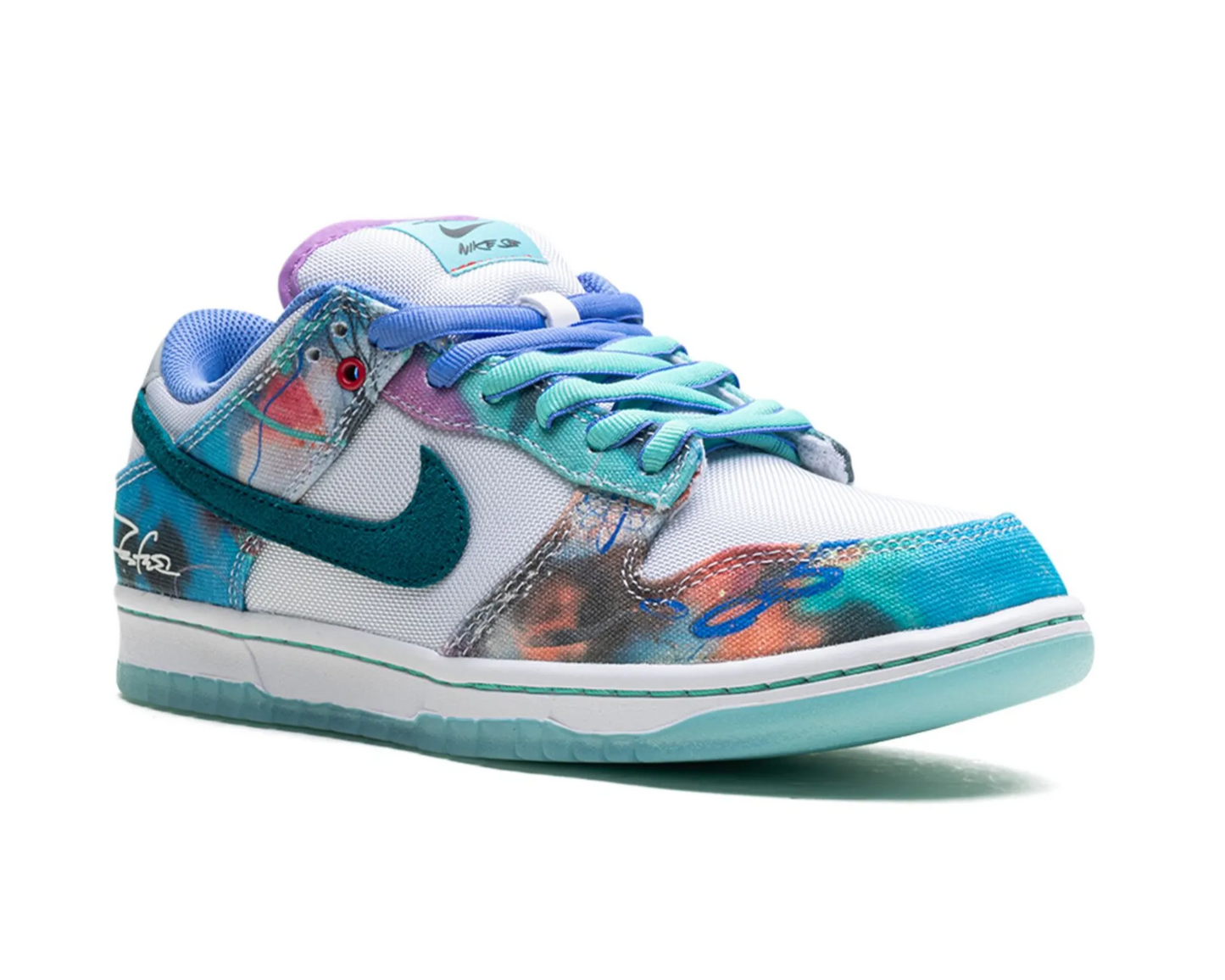 Futura Laboratories x SB Dunk Low “Bleached Aqua”